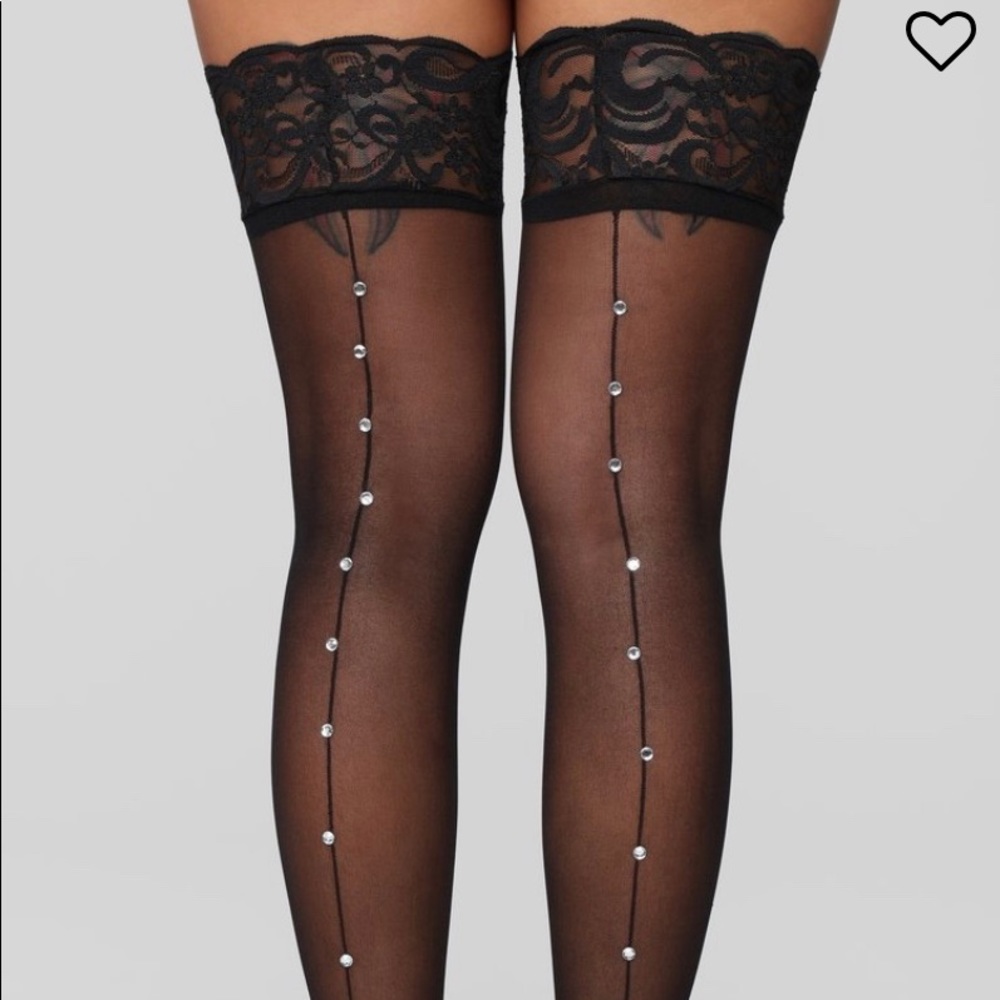 Mesh thigh high socks